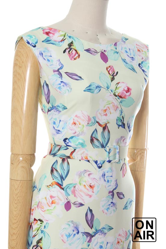 온에어 dress room Yellow Flower Pattern Dress