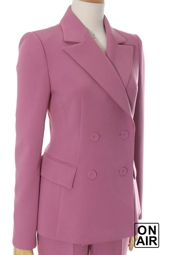 3540163 Rose Patterned Double Button Jacket